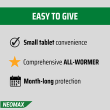 Load image into Gallery viewer, NEOMAX Allwormer Tablets for small dogs &amp; puppies  (2 Tablets)