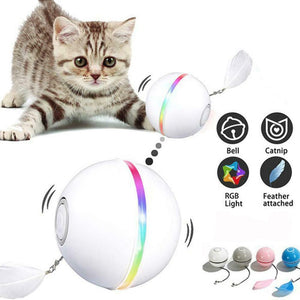 Interactive Cat Toy Smart Rolling Ball with USB Charging